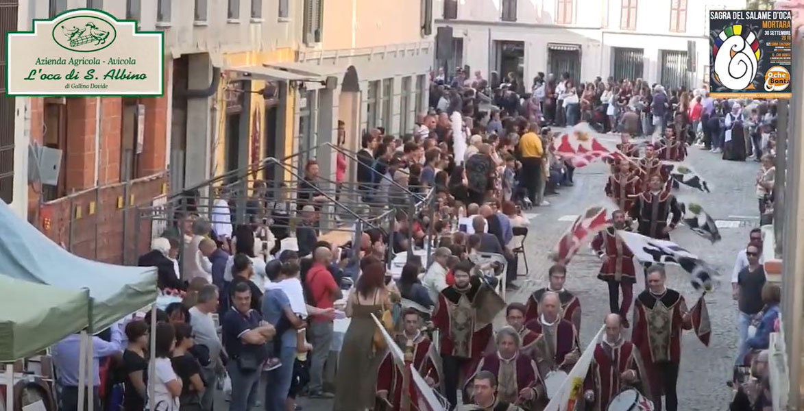 sagra salame d'oca mortara sbandieratori